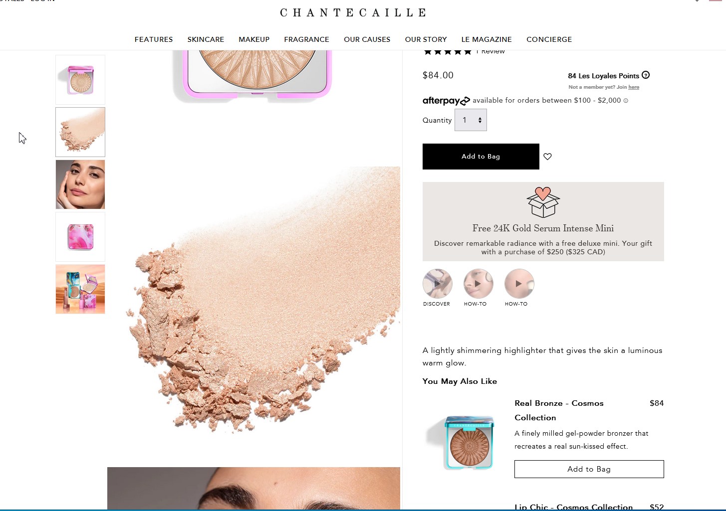 Chantecaille Shopify Plus custom product detail page with ADA compliant design